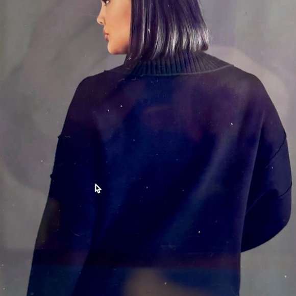 Anthropologie "The Logan Turtleneck Sweater" by Maeve Women's XL in Black - Picture 9 of 9